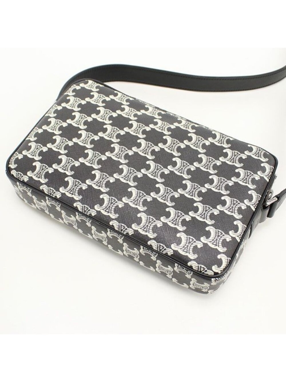 Celine Shoulder Bag Triomphe Canvas Crossbody Calf - Picture 2 of 8